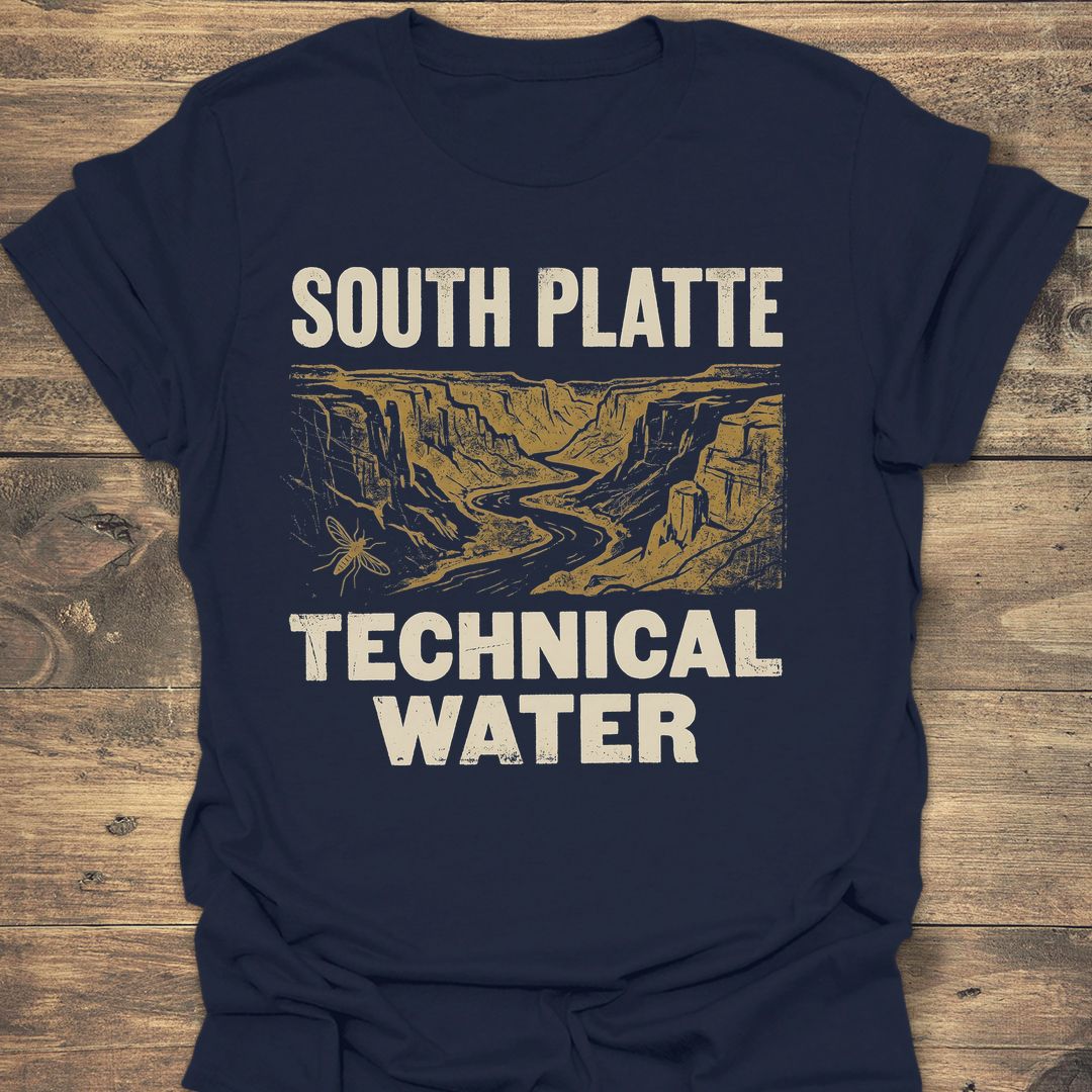 South Platte Technical Water - Navy t-shirt