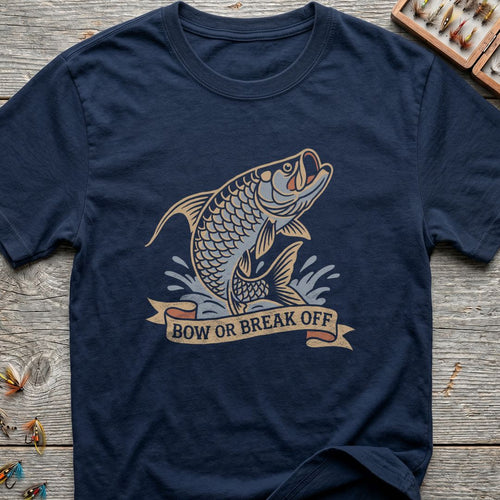 Bow Or Break Off Tarpon - Navy t-shirt