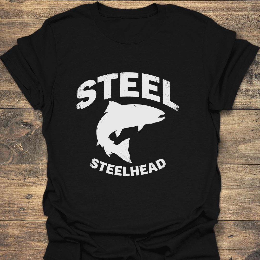 Steel Steelhead - Black t-shirt
