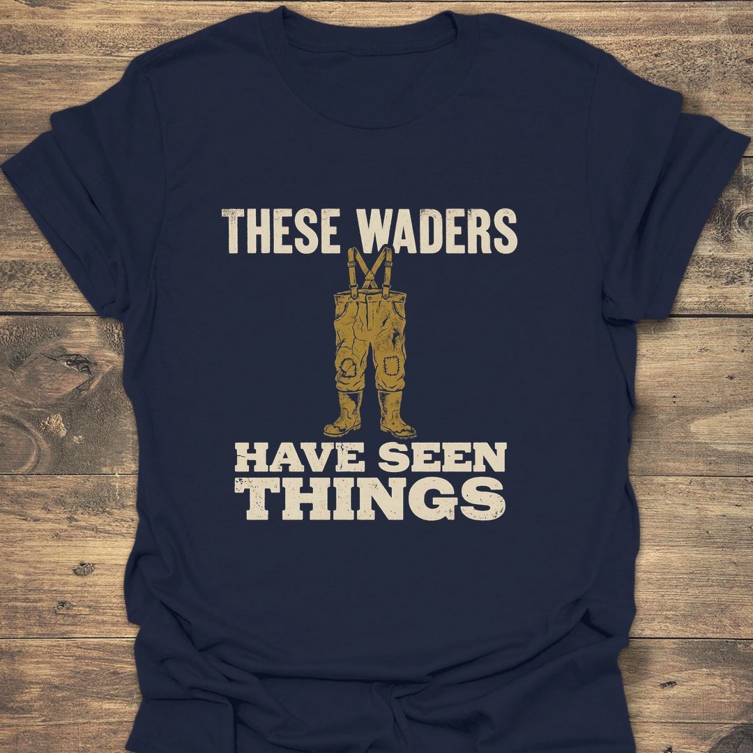These Waders Have Seen Things - Navy t-shirt
