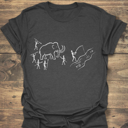 Cave Fishing While Others Hunt - Dark Heather t-shirt