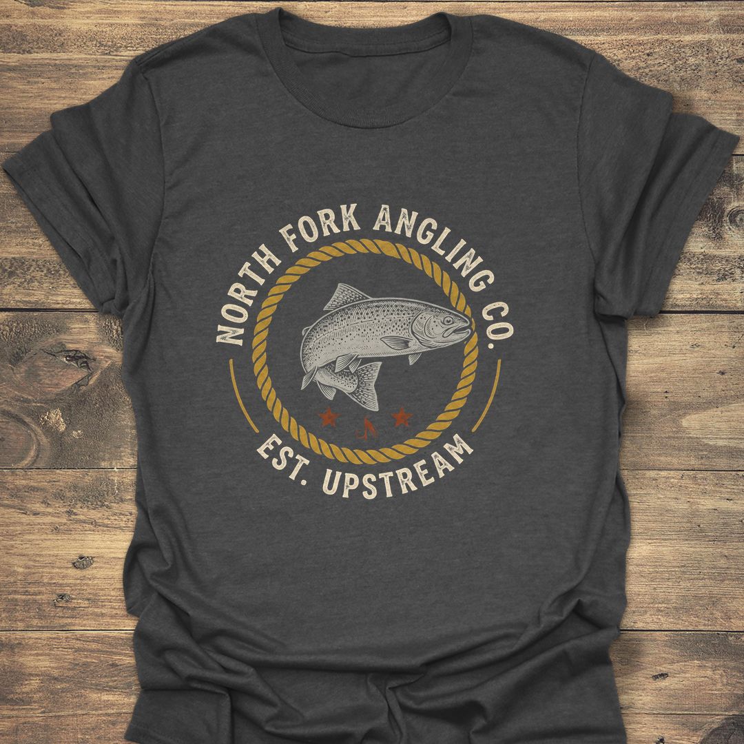 North Fork Angling Co - Dark Heather t-shirt