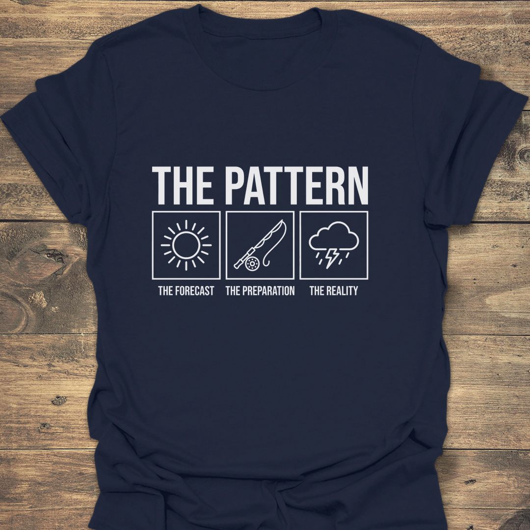 The Pattern Fishing Day - Navy t-shirt