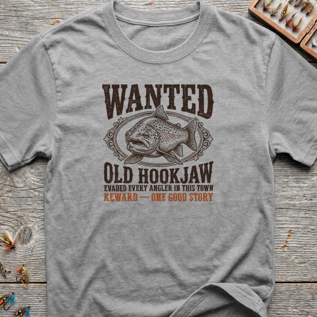 Wanted Old Hookjaw Trout - Sport Grey t-shirt