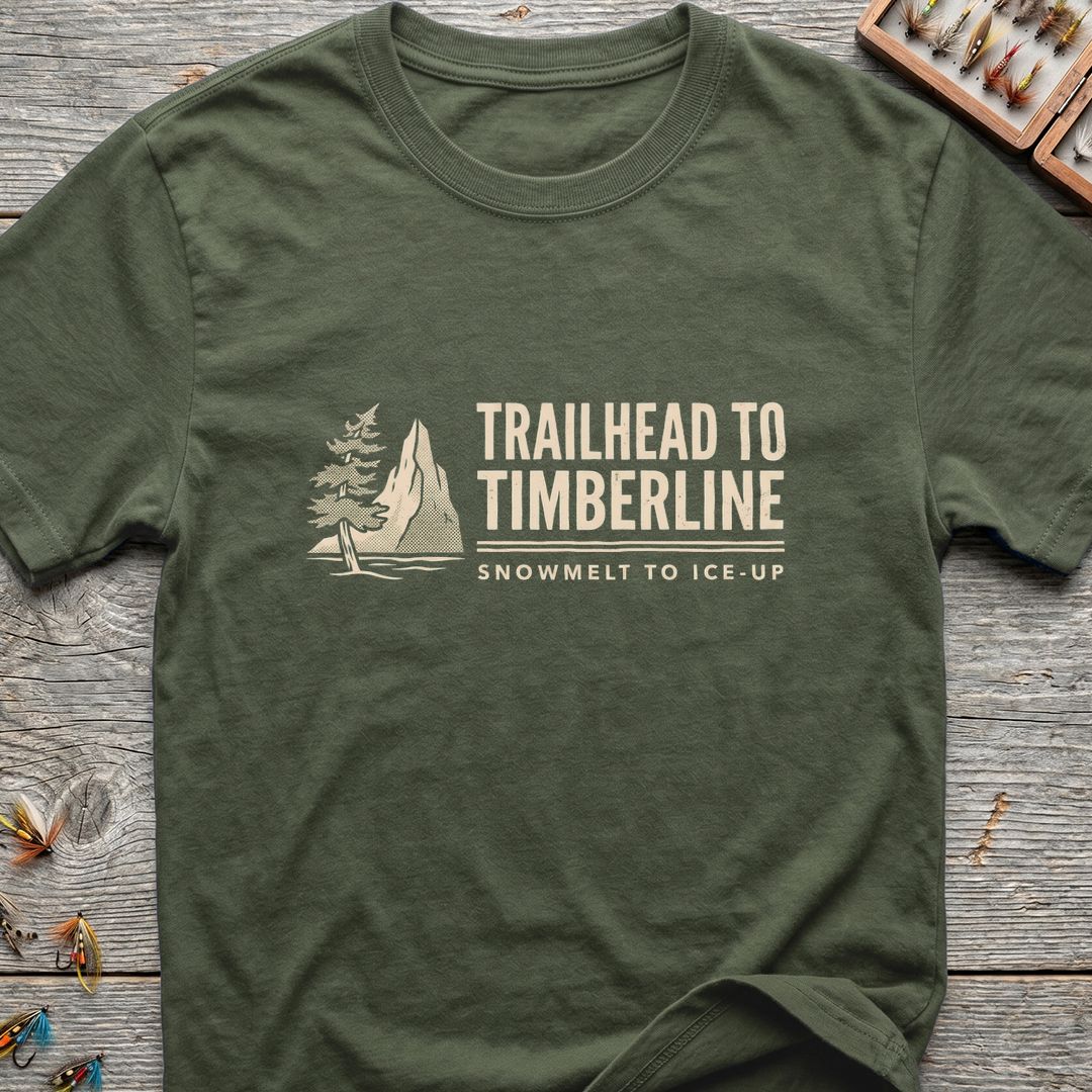 Trailhead To Timberline - Military Green t-shirt