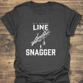 Fly Fishing Line Snagger - Dark Heather t-shirt