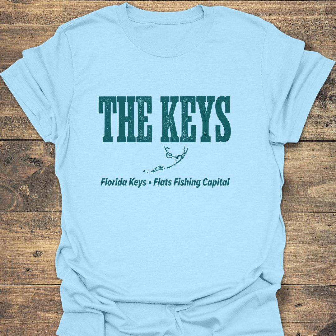 The Keys Flats Fishing - Light Blue t-shirt