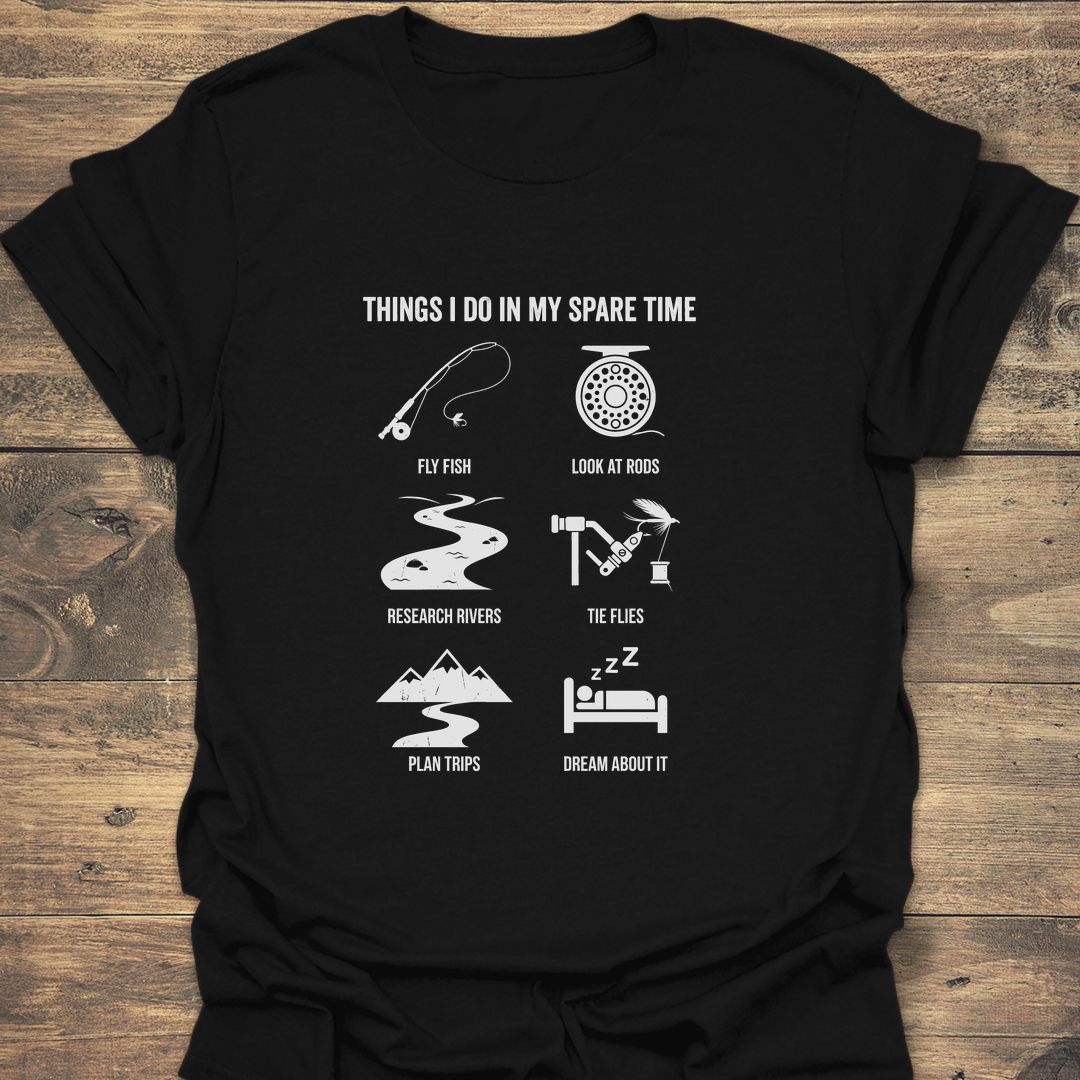 Things I Do In Spare - Black t-shirt