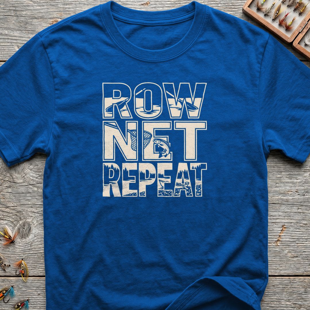 Row Net Repeat - Royal t-shirt