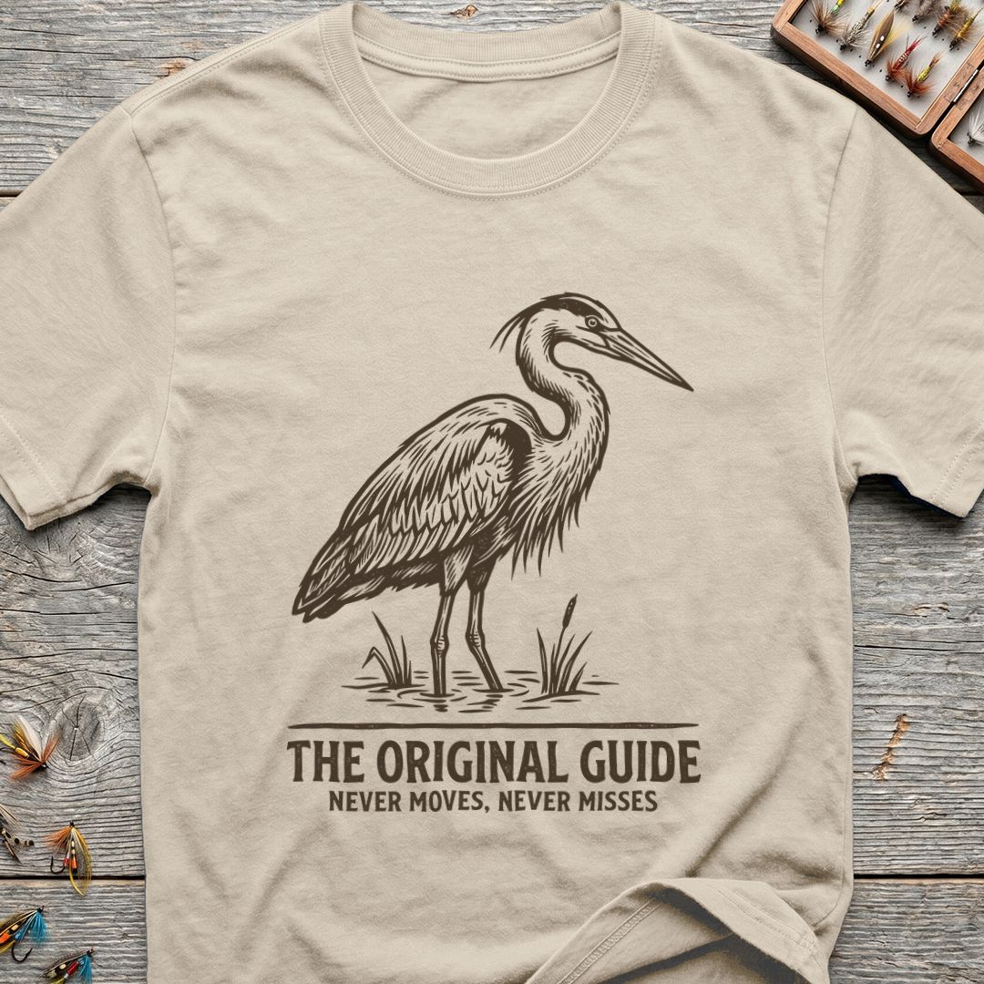 The Original Guide Heron - Natural t-shirt