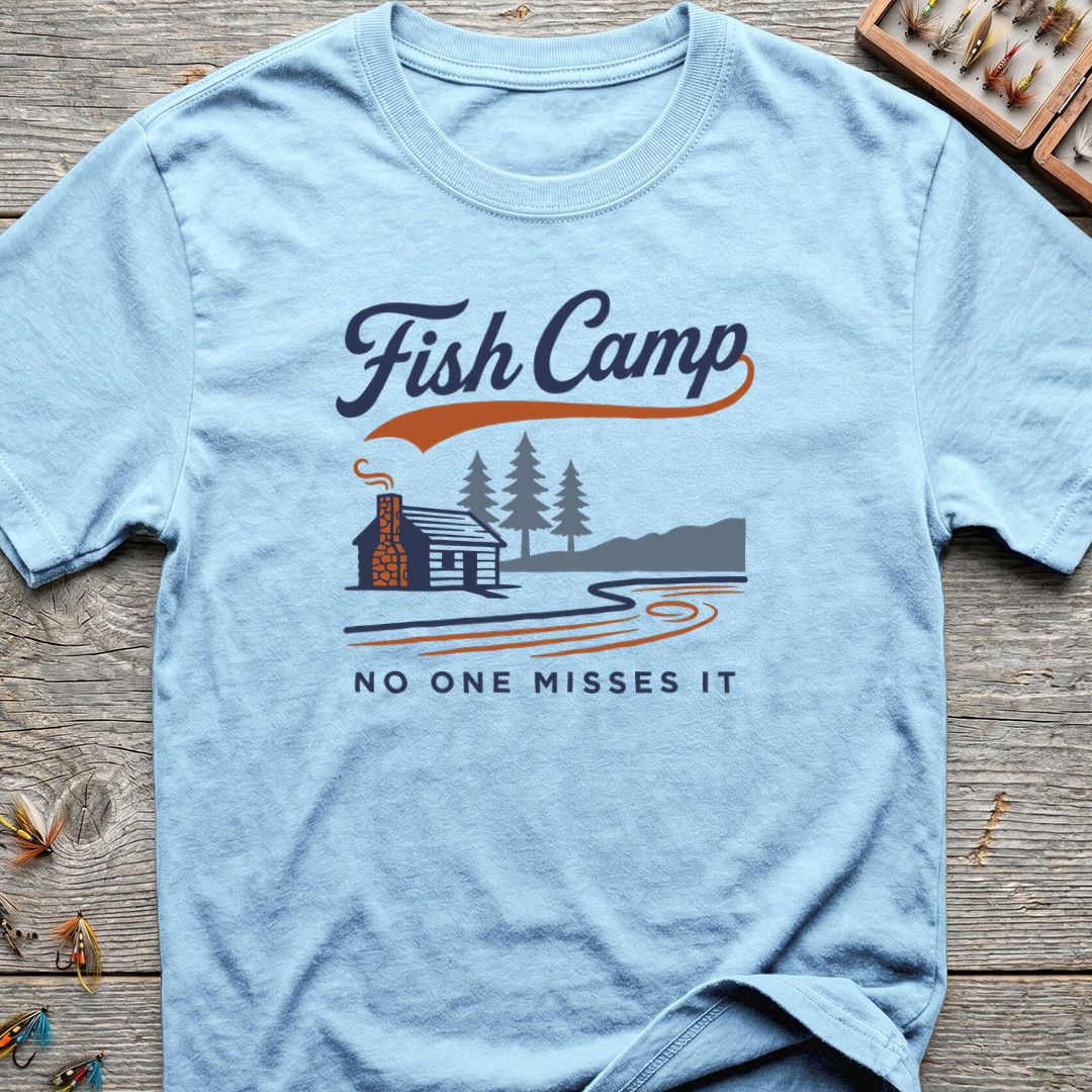 Fish Camp No One Misses - Light Blue t-shirt