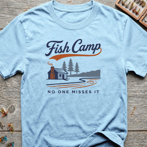 Fish Camp No One Misses - Light Blue t-shirt