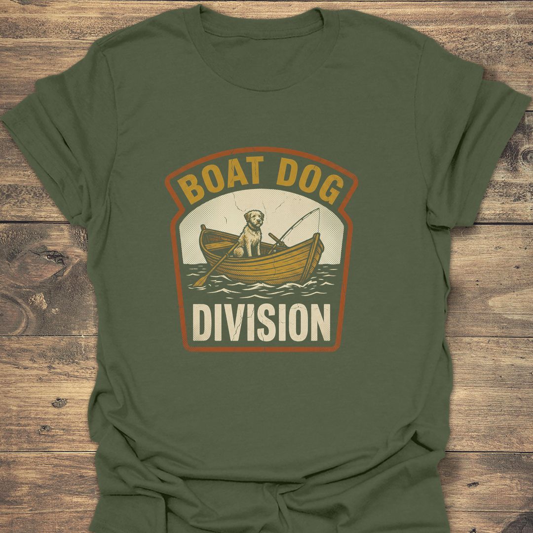 Boat Dog Division - Military Green t-shirt