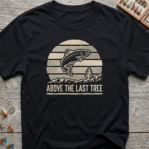 Above The Last Tree Trout - Black t-shirt