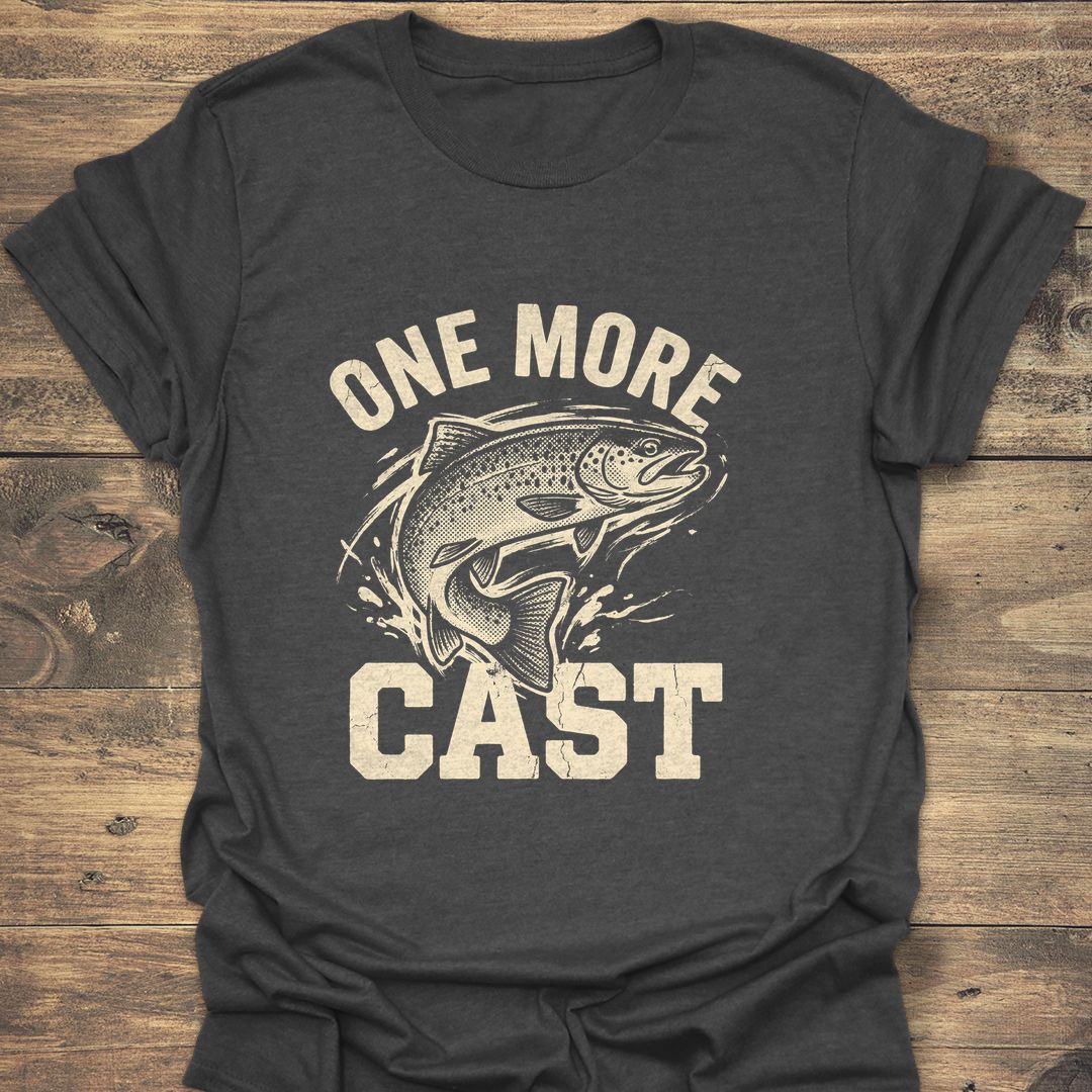 One More Cast Trout - Dark Heather t-shirt