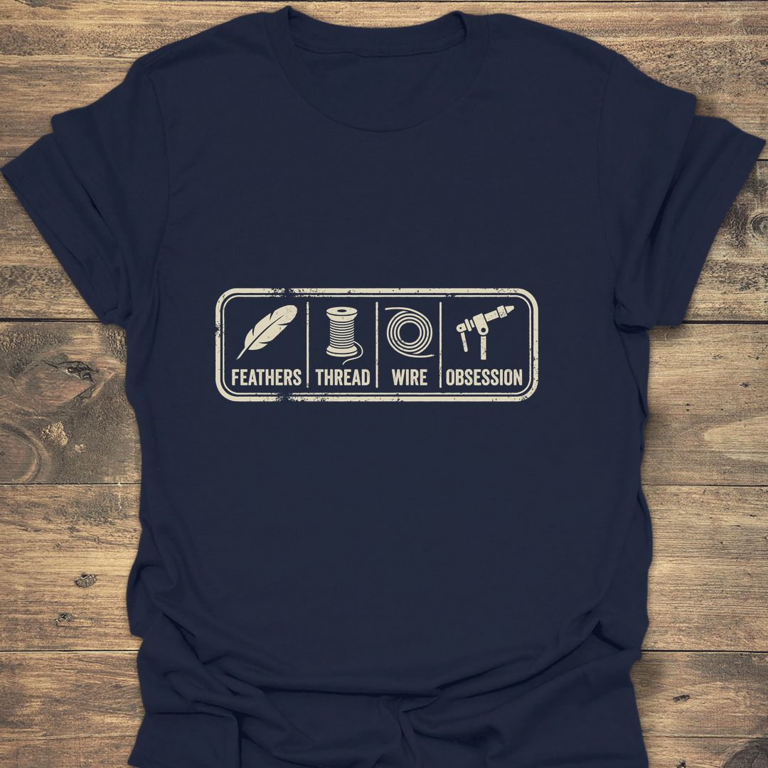 Feathers Thread Wire Obsession - Navy t-shirt