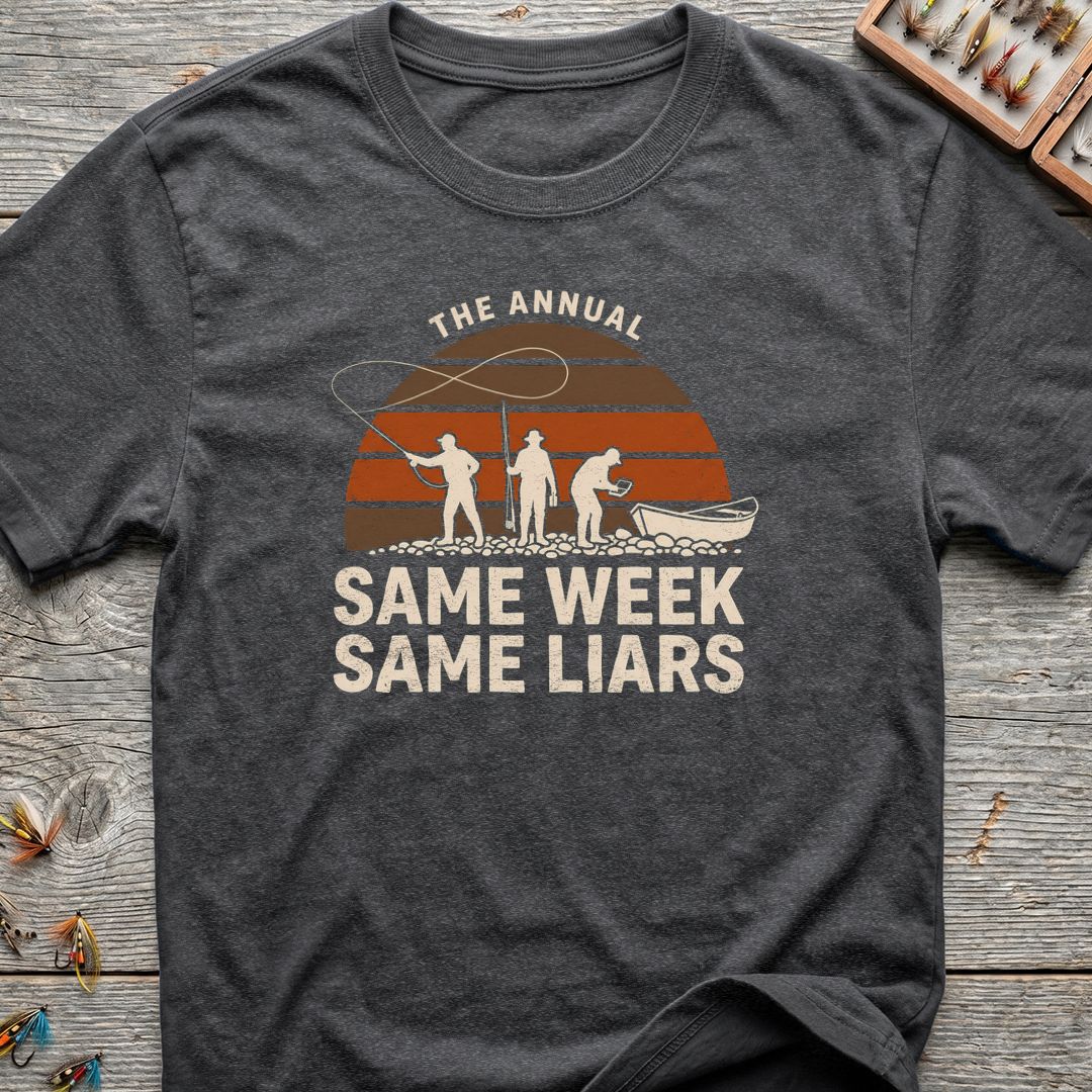 Same Week Same Liars - Dark Heather t-shirt