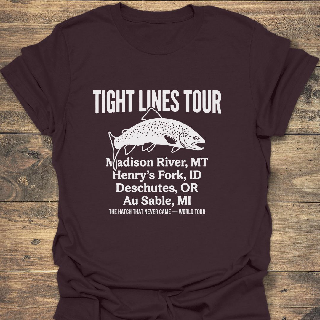 Tight Lines Tour - Dark Chocolate t-shirt