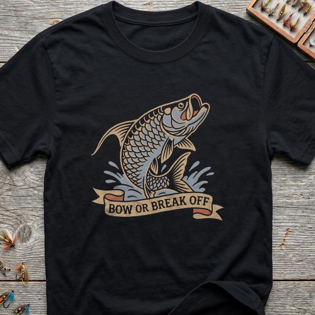 Bow Or Break Off Tarpon - Black t-shirt