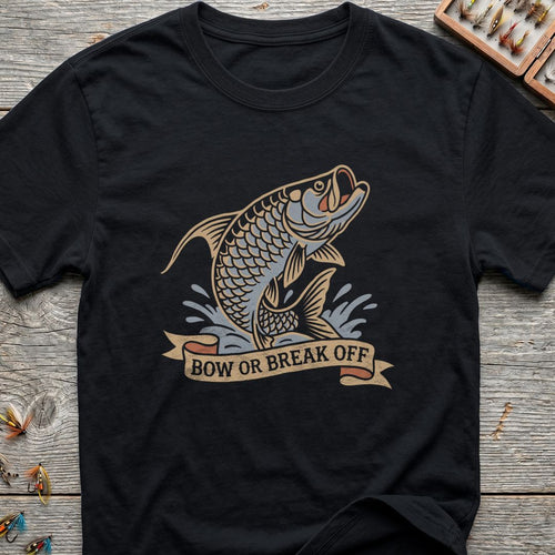 Bow Or Break Off Tarpon - Black t-shirt