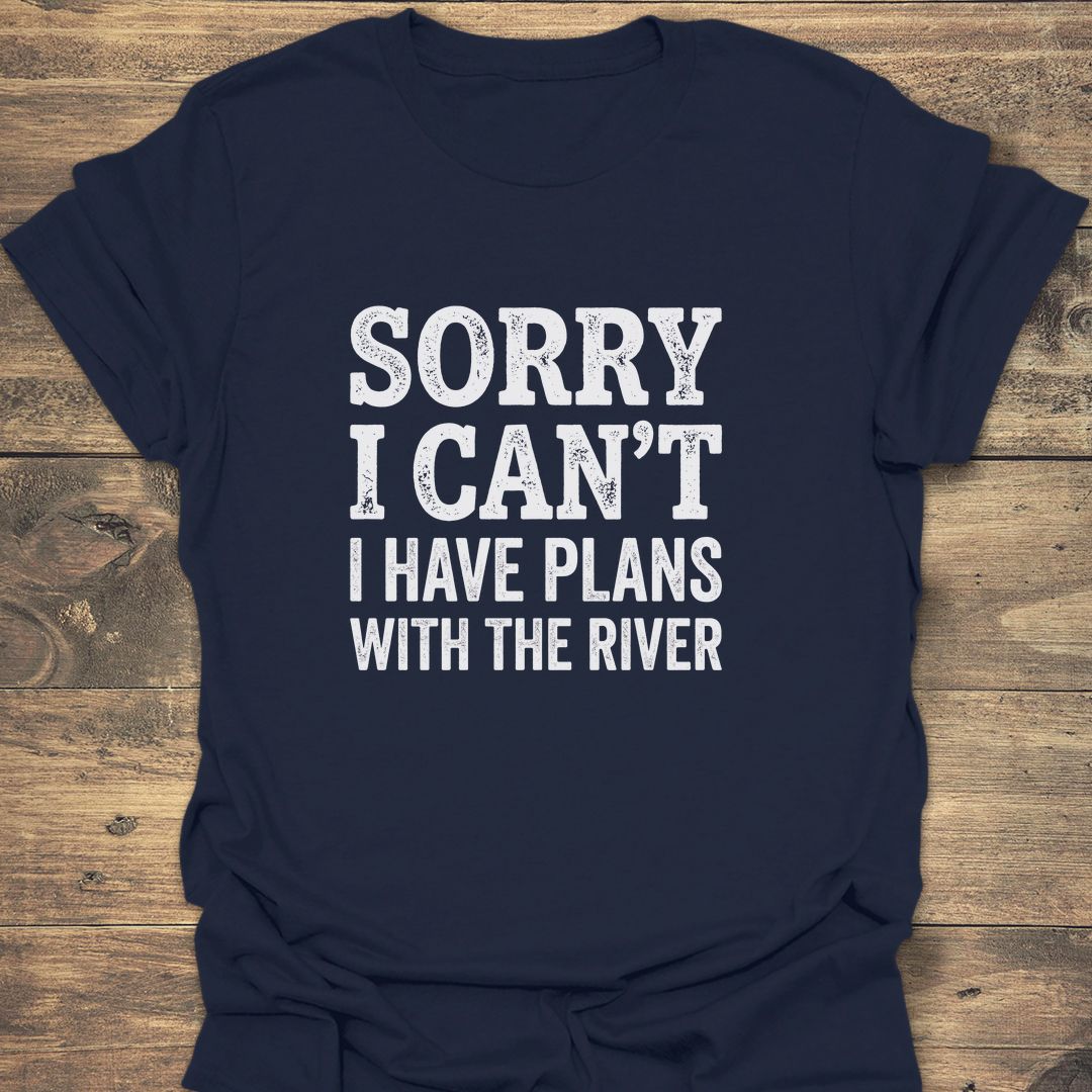 Plans With The River - Navy t-shirt