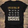 Important Choices Fly Box - Black t-shirt