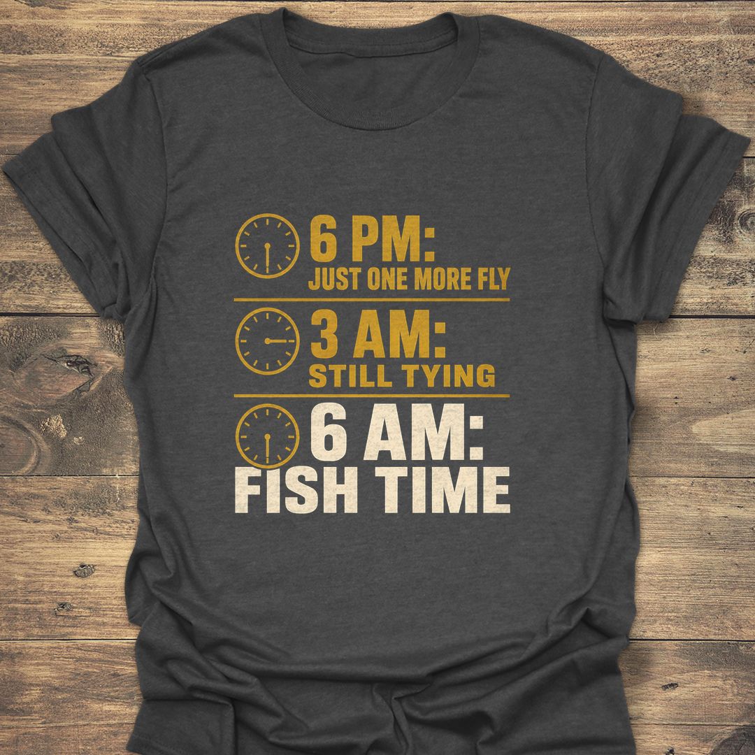 One More Fly Then Fish - Dark Heather t-shirt
