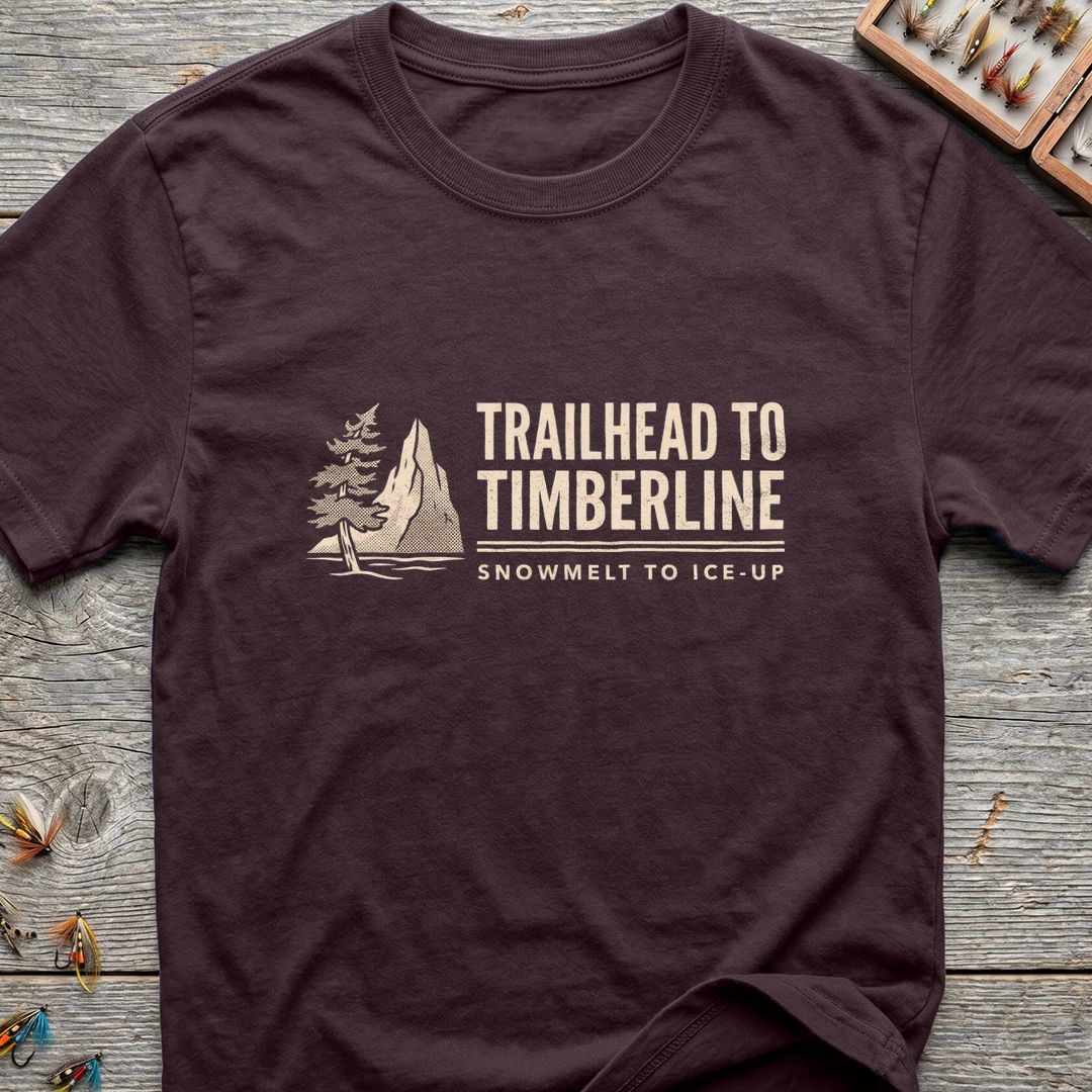 Trailhead To Timberline - Dark Chocolate t-shirt