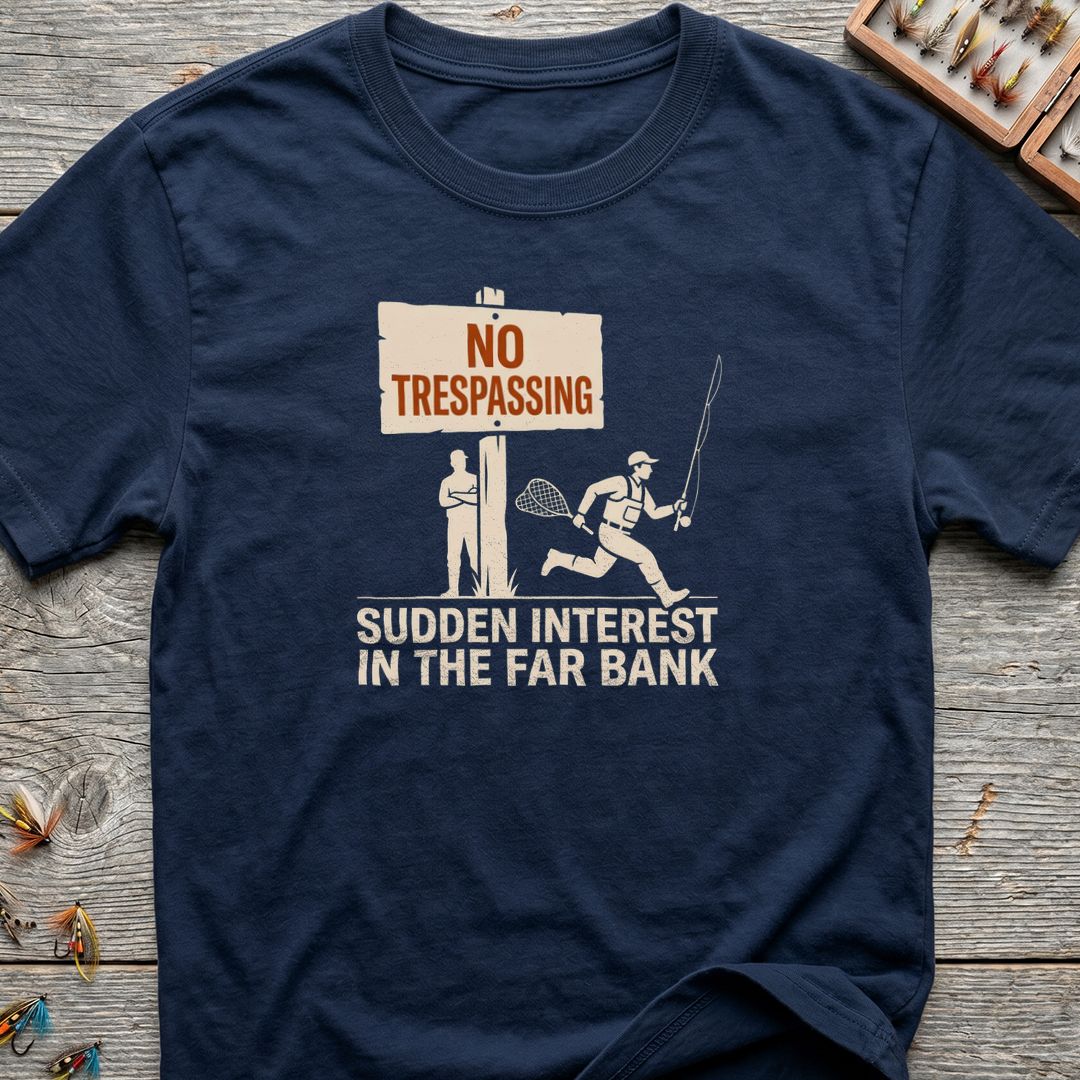 Sudden Interest In Far Bank - Navy t-shirt