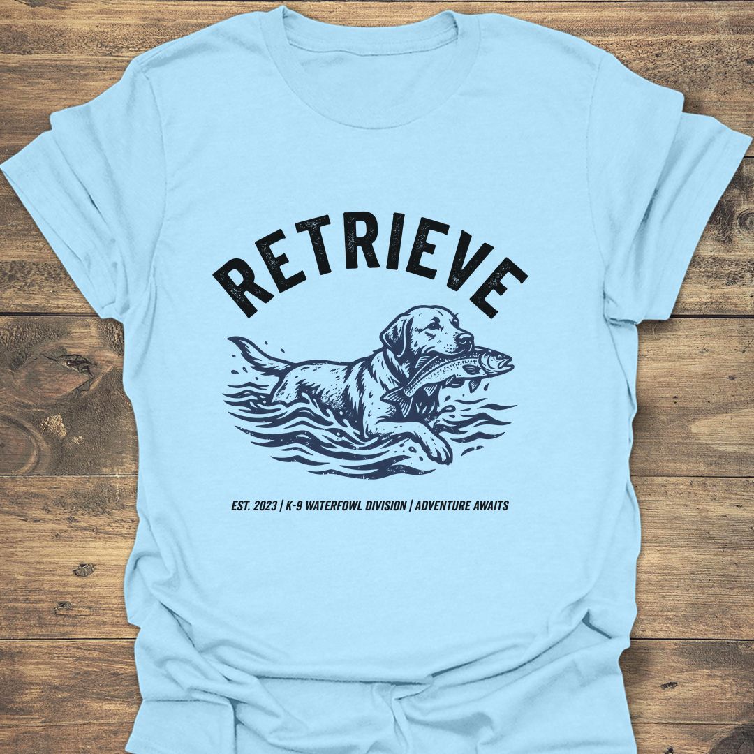Retrieve Lab Trout - Light Blue t-shirt