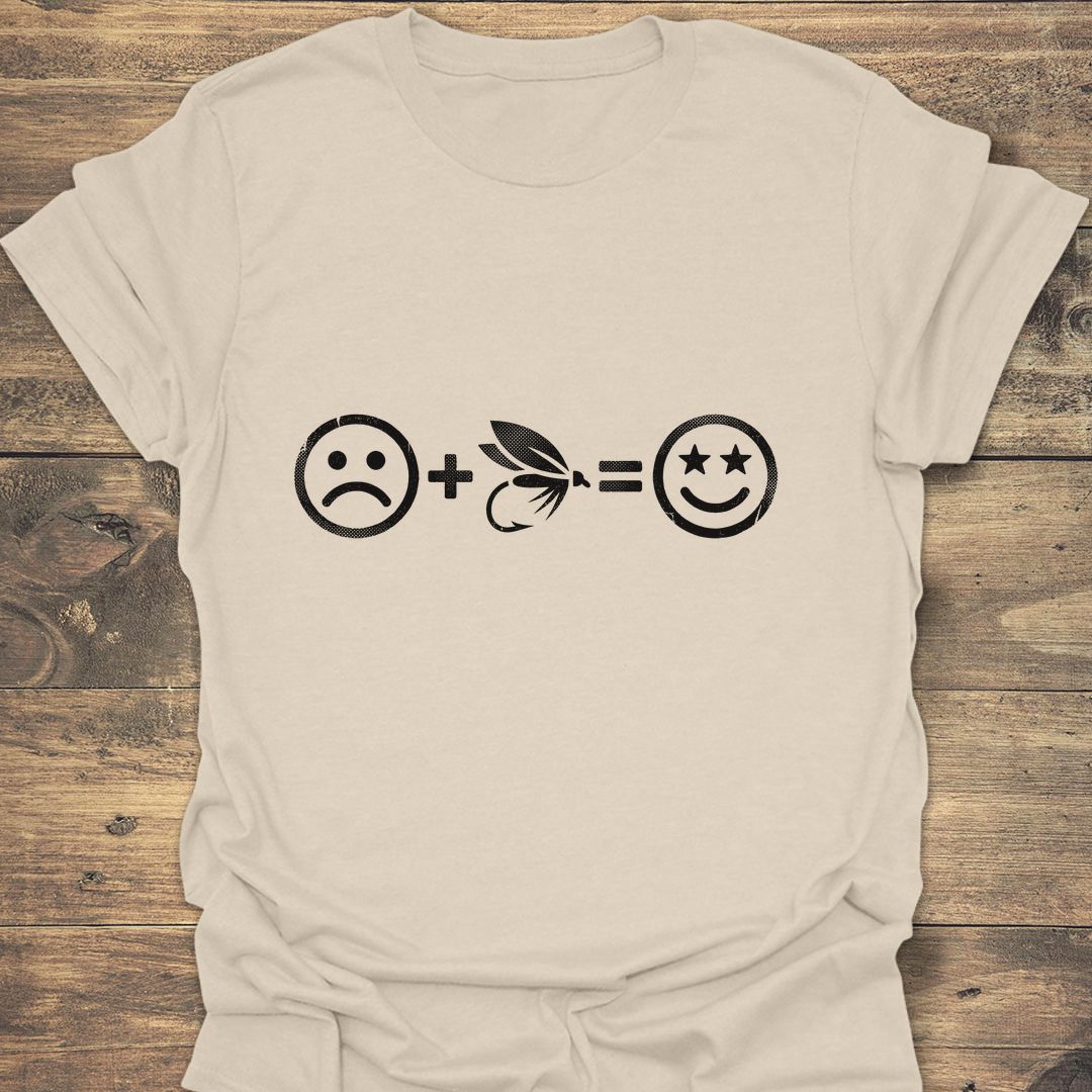 Sad Plus Fly Equals Happy - Natural t-shirt