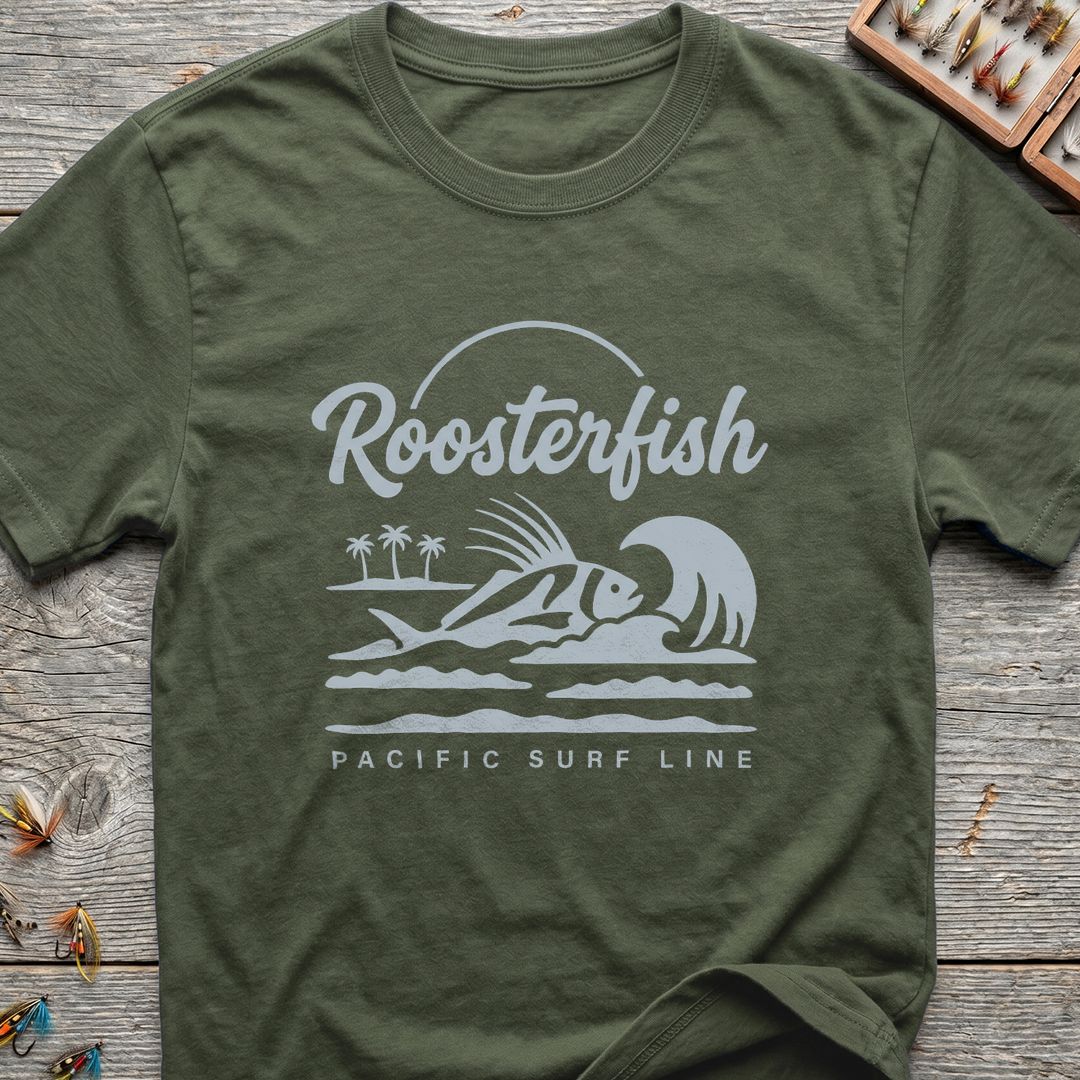 Roosterfish Pacific Surf Line - Military Green t-shirt