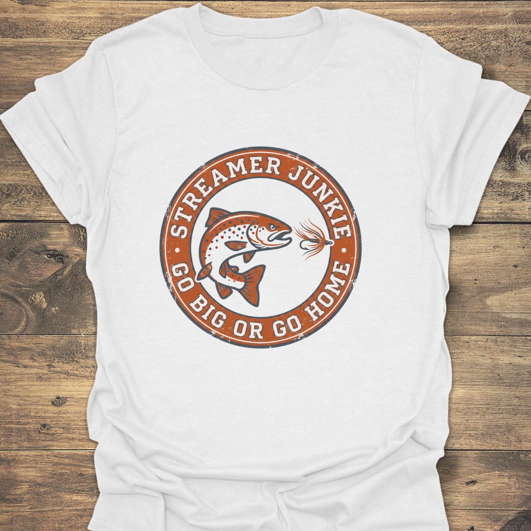 Streamer Junkie Go Big - White t-shirt