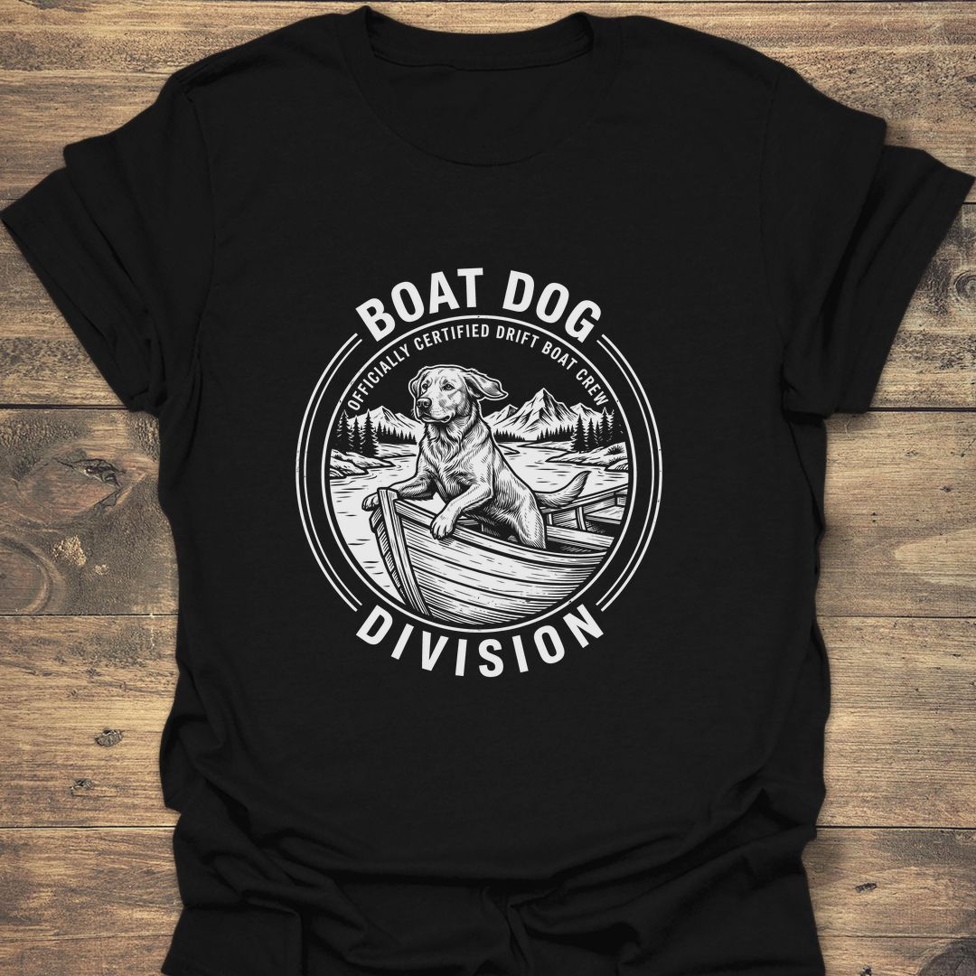 Boat Dog Division - Black t-shirt