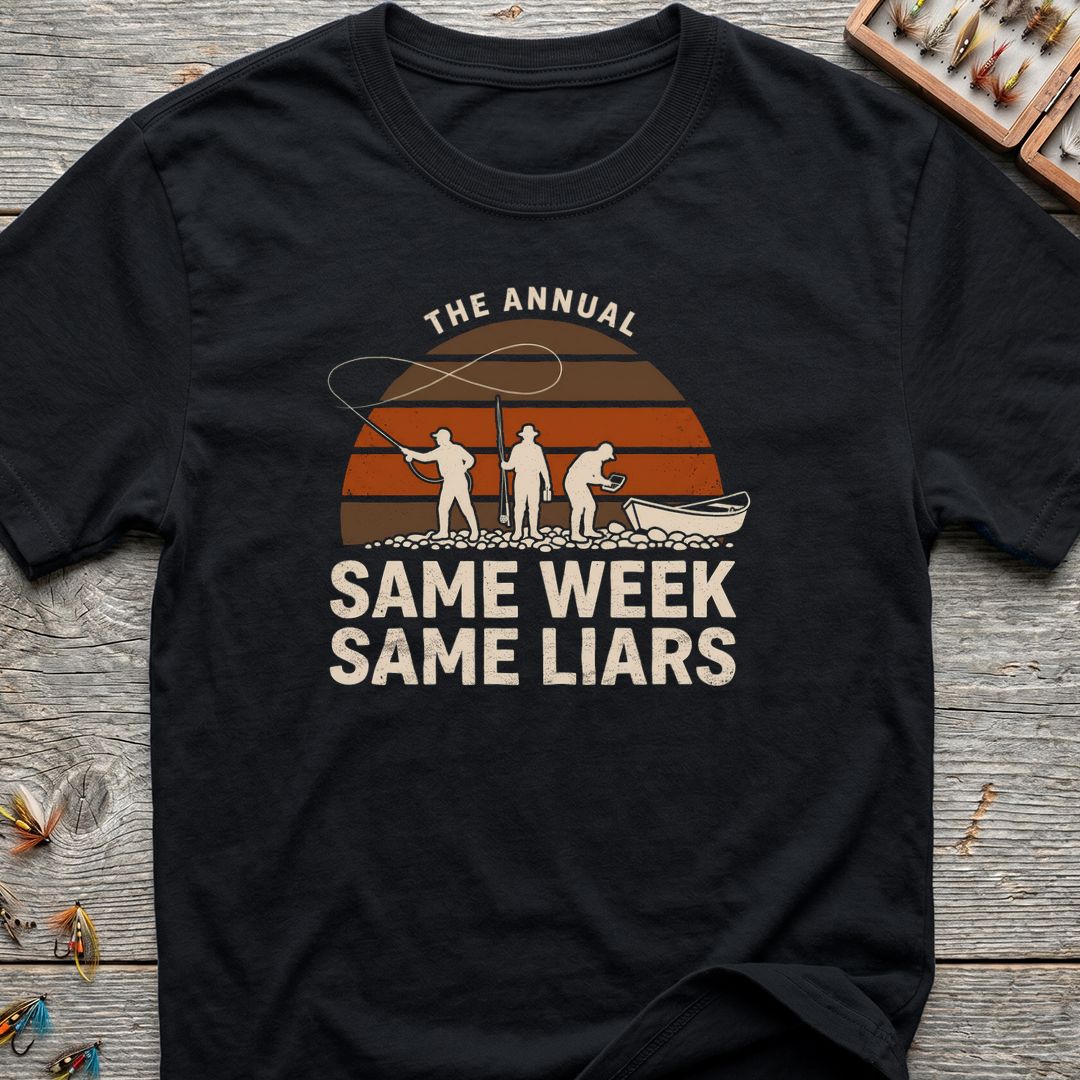 Same Week Same Liars - Black t-shirt