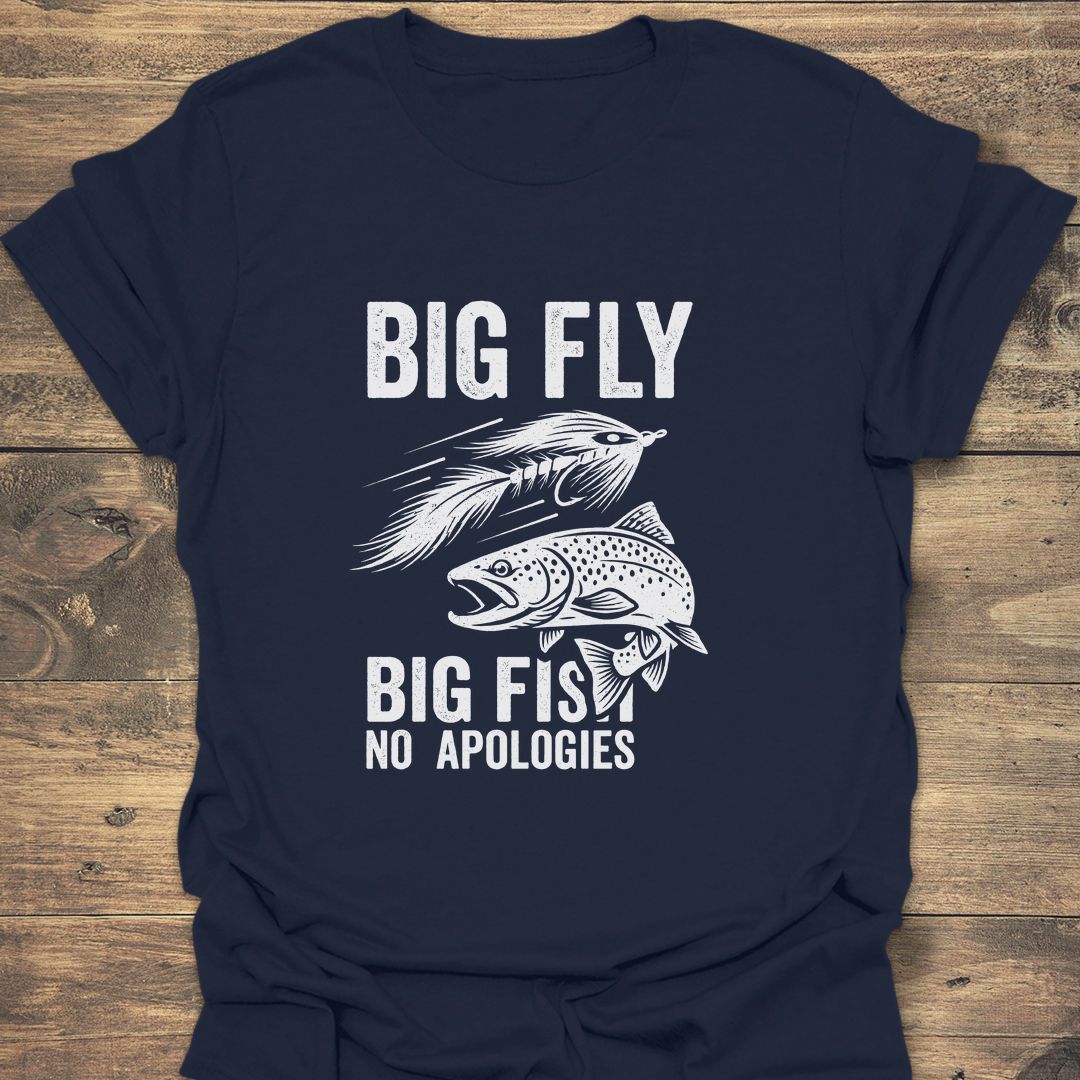 Big Fly Big Fish - Navy t-shirt