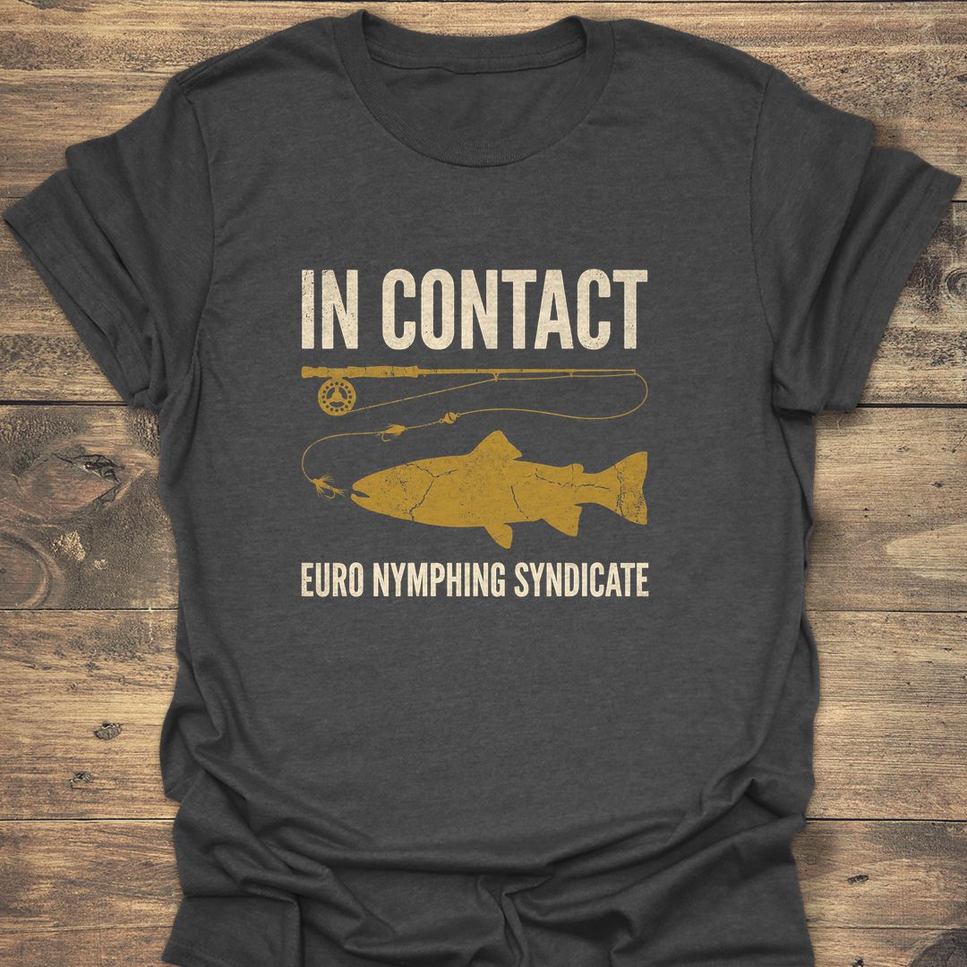 In Contact Euro Nymphing Syndicate - Dark Heather t-shirt
