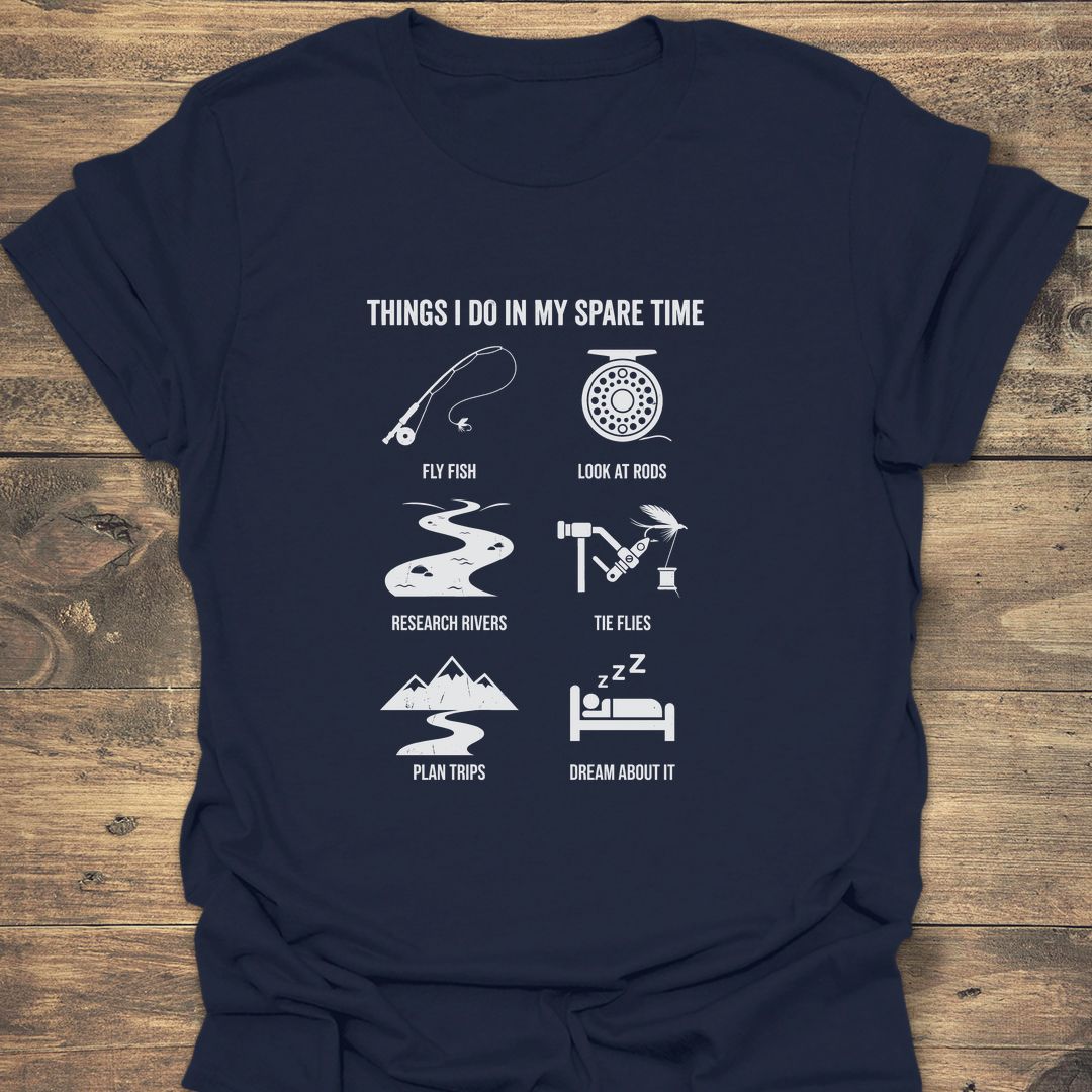 Things I Do In Spare - Navy t-shirt
