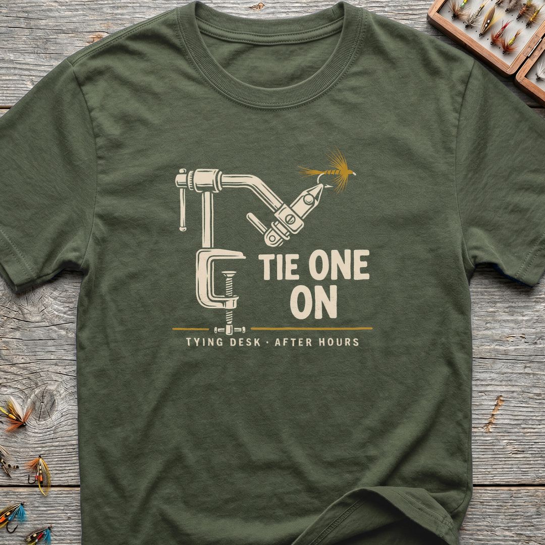 Tie One On - Military Green t-shirt
