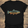 Fishfull Thinking Trout Design - Black t-shirt