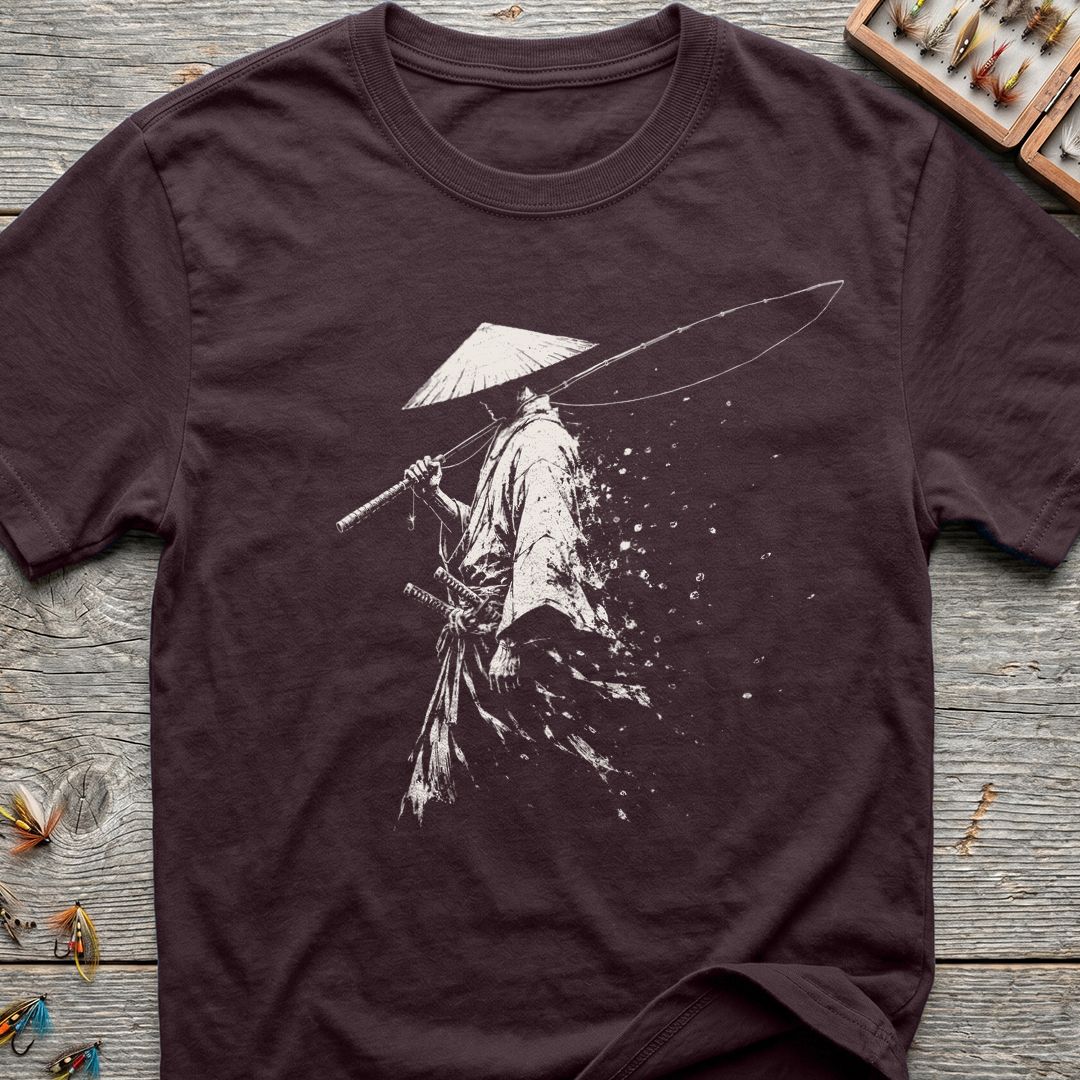 Tenkara Samurai — The Vanishing Angler - Dark Chocolate t-shirt