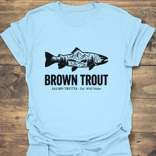 Brown Trout Salmo Trutta - Light Blue t-shirt