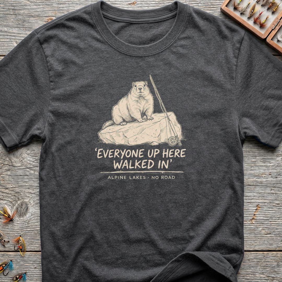 Everyone Up Here Walked In - Dark Heather t-shirt