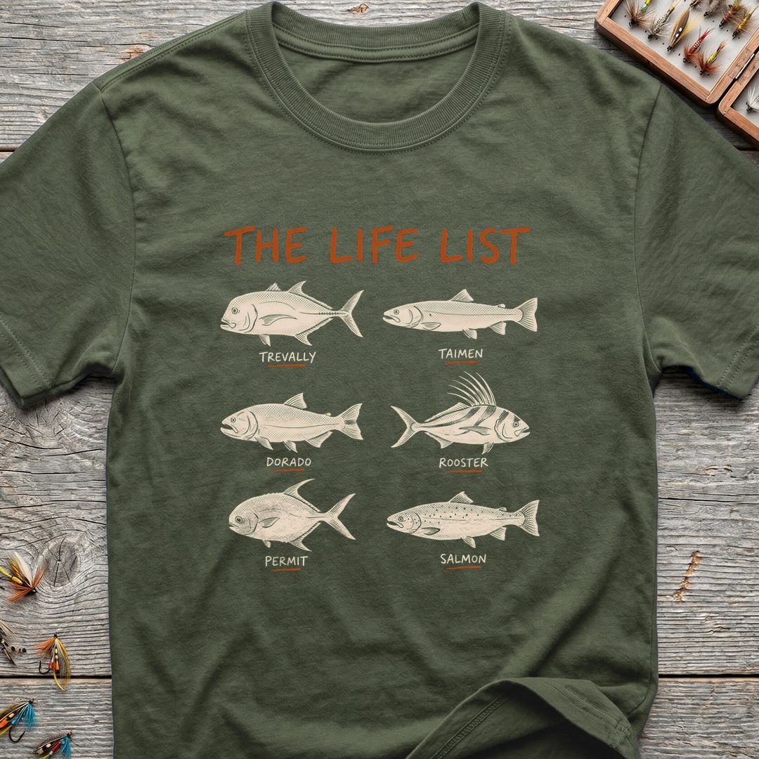 The Life List - Military Green t-shirt