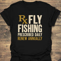 Rx Fly Fishing Prescribed Daily - Black t-shirt