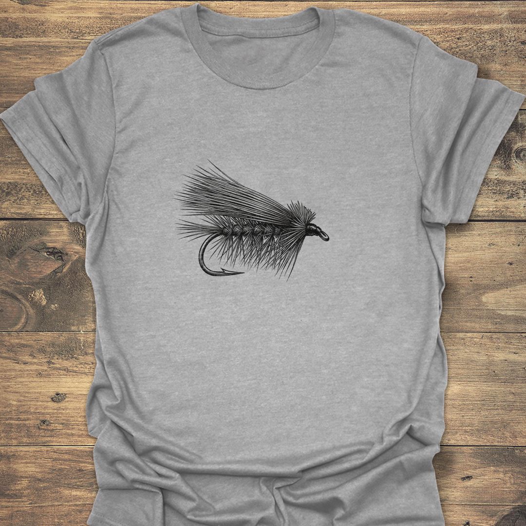 Classic Dry Fly Illustration - Sport Grey t-shirt