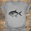 Permit Fly Fishing Art - Sport Grey t-shirt