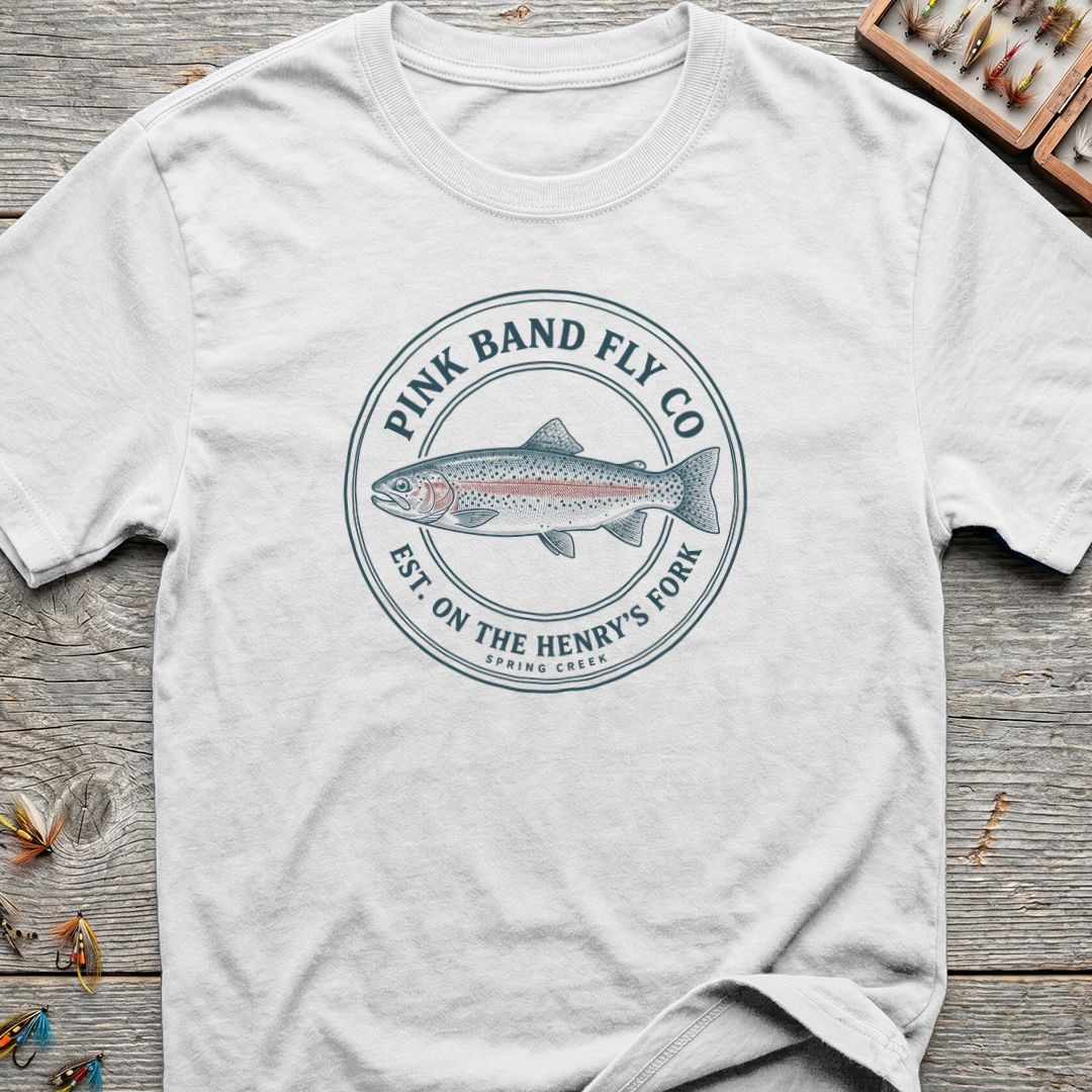 Pink Band Fly Co Rainbow - White t-shirt