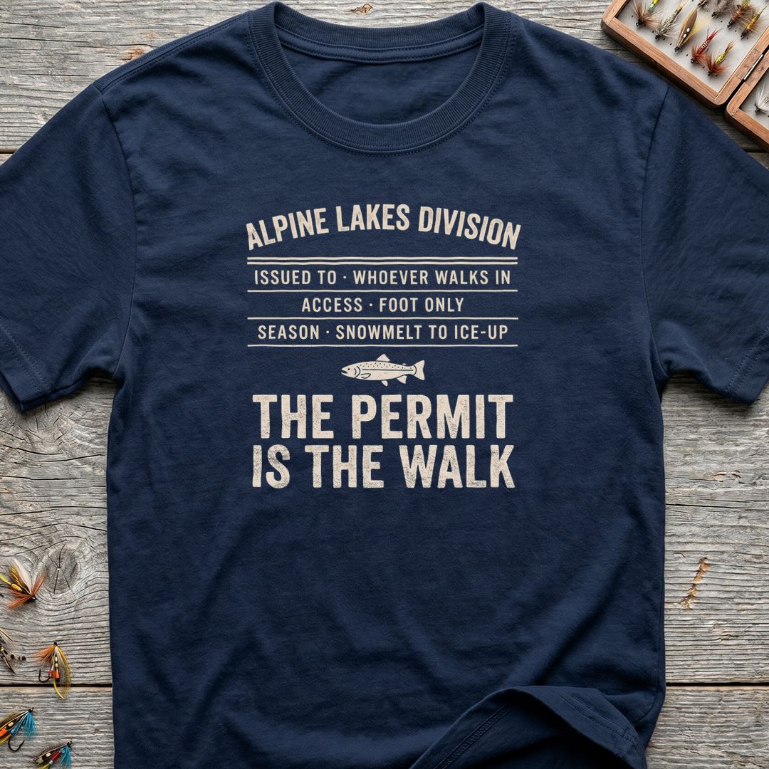 The Permit Is The Walk - Navy t-shirt