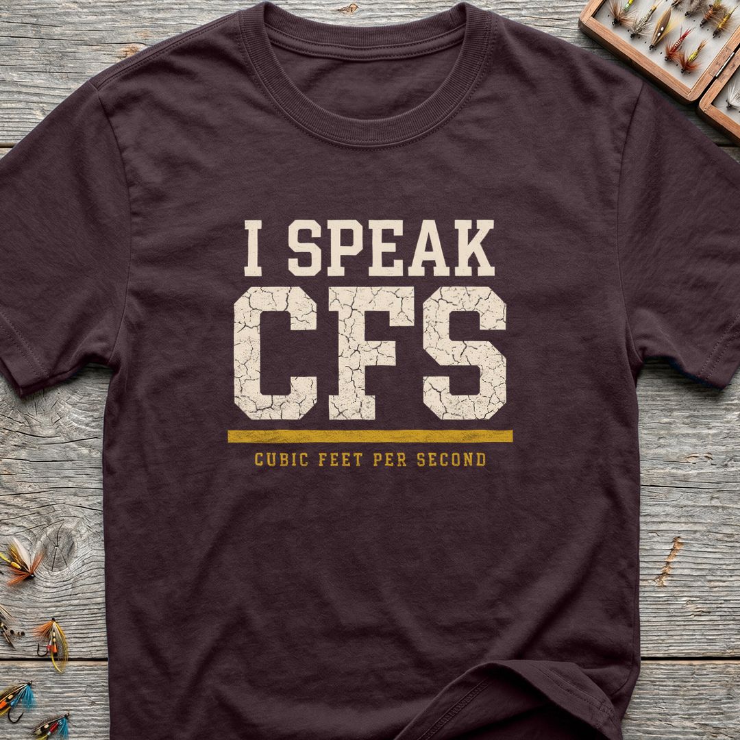 I Speak CFS - Dark Chocolate t-shirt